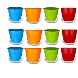 8 Inch Duro Pot for Plants with Saucer Tray-45