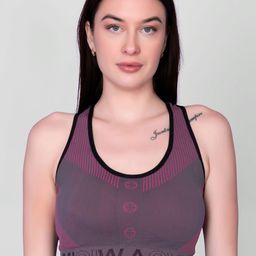 Gopalvilla Solid Full Coverage Removable Padding Racerback Workout Bra gopalvilla-25