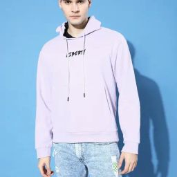 Difference of Opinion Lavender Loose Fit Printed Hooded Sweatshirt-picture-15
