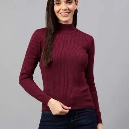 Cantabil Maroon Regular Fit Sweater-picture-22