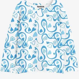 Bonkids Girls Abstract Printed Round Neck Long Sleeves T-Shirt-image-3