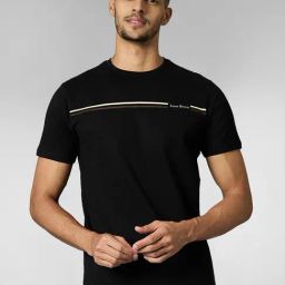Louis Stitch Black Cotton Regular Fit Printed T-Shirt-image-66