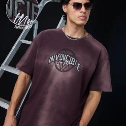 The Souled Store Purple Relaxed Fit Printed T-Shirt-image-88