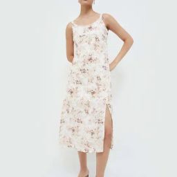 Ginger by Lifestyle Off-White Floral Print A-Line Dress-image-92