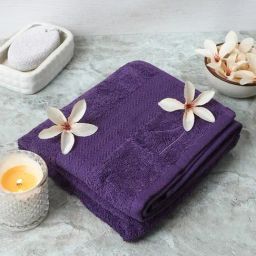 Monte Carlo Jazz-S Purple Cotton Bath Towel-42