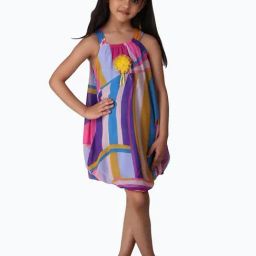 Creative Kid'S Girls Pink Regular Fit Printed Dress-image-94