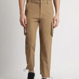 Reebok Brown Blended Regular Fit Solid Pants-picture-34