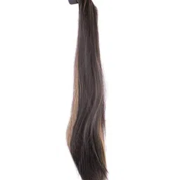 Stasia Street Clip-In Straight Dark Brown Ponytail With Golden Highlights - 20 Inches-picture-23