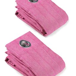 Saral Home Pink Cotton Striped Long Door Curtain - Set of 2-29