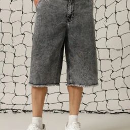 Hubberholme Black Cotton Loose fit Solid Shorts-picture-20
