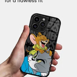 macmerise Cartoon Characters Printed iPhone 16 Plus Bumper Case Mobile Accessories image 5