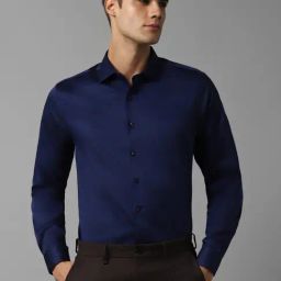 Louis Philippe Royal Blue Slim Fit Shirt-image-63