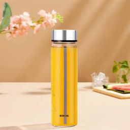 ?Borosil Water Bottle with Fridge Safe & Leakproof (Transparent, ?550 ml)-122