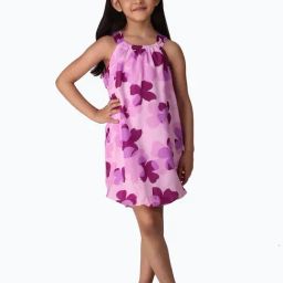 Creative Kid'S Girls Purple Regular Fit Printed Dress-image-50