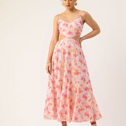bebe Cut Out Detailed Schiffli Maxi Dress-image-20