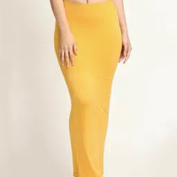 Zivame Yellow Regular Fit Saree Shapewear-image-68
