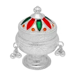Sri Jagdamba Pearls 0.8 Silver Kumkum Dabbi-9