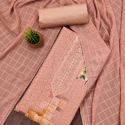 HERE&NOW Embellished Unstitched Dress Material-picture-32