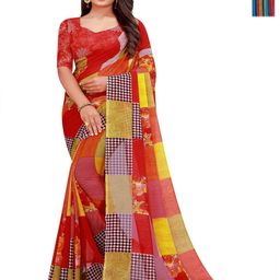 Moda Rapido Floral Pure Georgette Saree-image-91