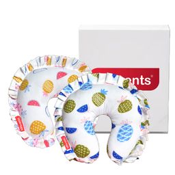 VParents Frutie Neck Support Soft Pillow for New Born Baby U Shape Pillow Pack of 2 - Pink and Blue-picture-26