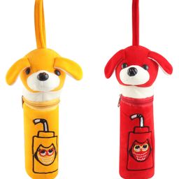 SS Impex Puppy Theme Feeding Bottle Covers Pack Of 2 - Yellow Red-10