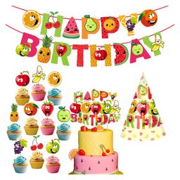 Zyozi Fruit Theme Birthday Party Multicolor - Pack of 13-18