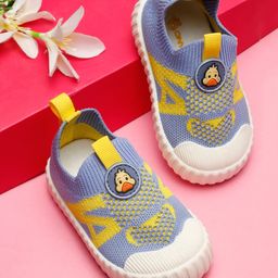 ONYC Mesh & Duck Patch Detailed Shoes - Sky Blue & Yellow-image-68