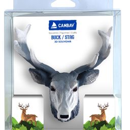 CAMBAY Albino Stag Souvenirs Memory Gem Gift - Grey-image-5