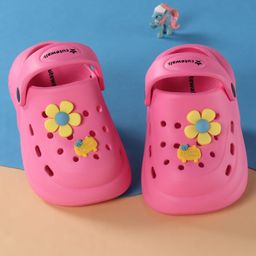Cute Walk by Babyhug Clogs with Back Strap & Floral Applique - Pink-picture-39