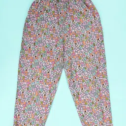 Kiddopanti Cotton Woven Floral Printed Pajama - Grey-picture-38