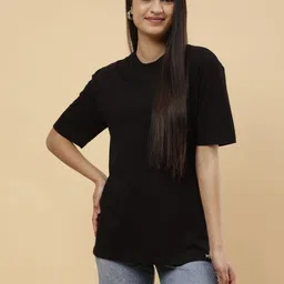 PockMAN Women Drop-Shoulder Sleeves Pure Cotton Bio Finish T-shirt-picture-21
