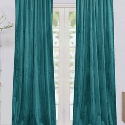 HOMEMONDE Turquoise Blue Set of 2 Black Out Long Door Curtain-image-45