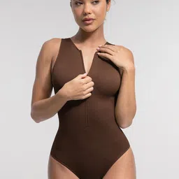 SHOP THE EDIT Women V-Neck Bodysuit-picture-24