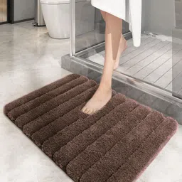 LUXEHOME INTERNATIONAL Toronto Choco Super Soft Microfiber Non-Slip Bathroom Mat-image-36