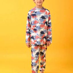 Anthrilo Boys Multicolor Printed Full Sleeves Night Suits-image-1