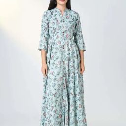 Showoff Blue Cotton Regular Fit Printed Kurtas-picture-27