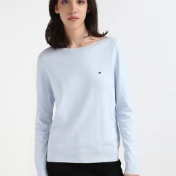 TOMMY HILFIGER Blue Cotton Regular Fit Pullover-picture-33