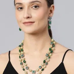 TJC Double Layered Beaded Jewellery Set-image-65