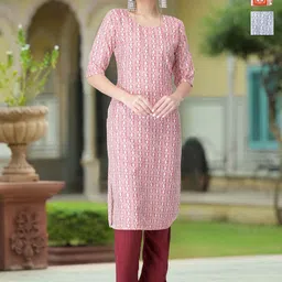 Moda Rapido Women Ethnic Motifs Printed Crepe Kurta-43