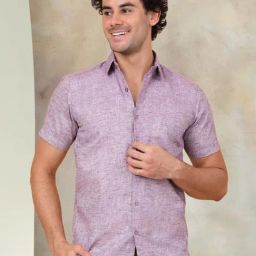 Indian Needle Purple Ragular Fit Texture Shirt-picture-22