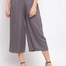 Style Quotient Grey Regular Fit Elasticated Culottes-picture-12