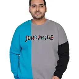 John Pride Blue & Grey  Plus Size Sweatshirt-11