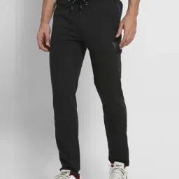 Van Heusen Athleisure Regular Fit Smart Tech Easy Stain Release Solid Trackpants - Charcoal Melange-picture-18