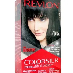 Revlon Colorsilk Ammonia Free Hair Color with Keratin Black 1N - 40 ml-image-47