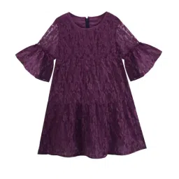 A.T.U.N. Wine Lace Dress-image-27