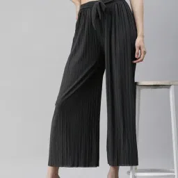 SHOWOFF Grey High Rise Regular Fit Trousers-picture-21