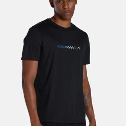 Puma Black Regular Fit Printed Sports Tshirt-image-46