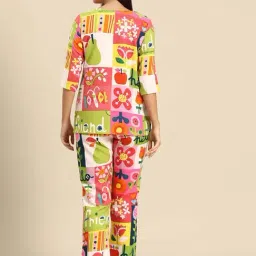 mabish by sonal jain Mabish Multicolored Printed Top Pant Set image 2