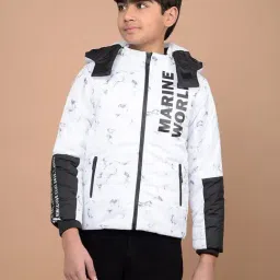 Crimsoune Club Boys White Regular Fit Printed Jacket-image-88