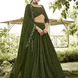 dearthank Semi-Stitched Lehenga & Unstitched Blouse With Dupatta-image-43